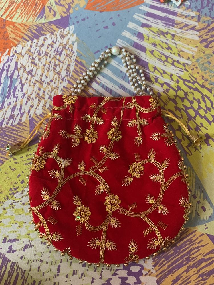 Traditional Indian Party Wear Embroidered Purse |