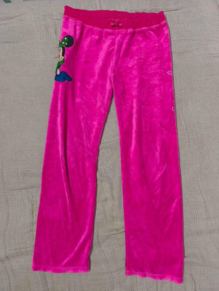Pink Velour Pants (Mickey mouse)