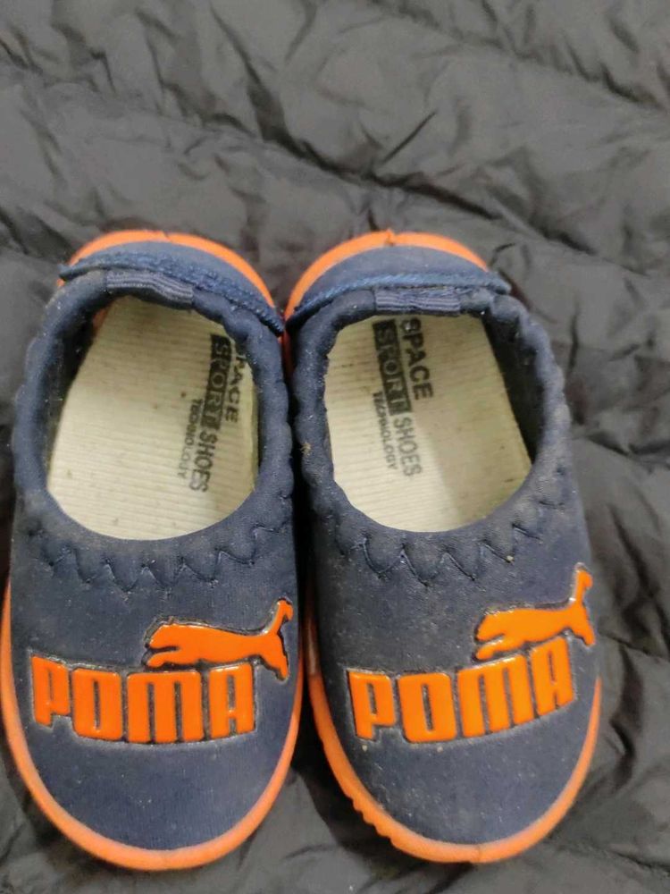 Poma Toddler Shoes - Blue &amp; Orange