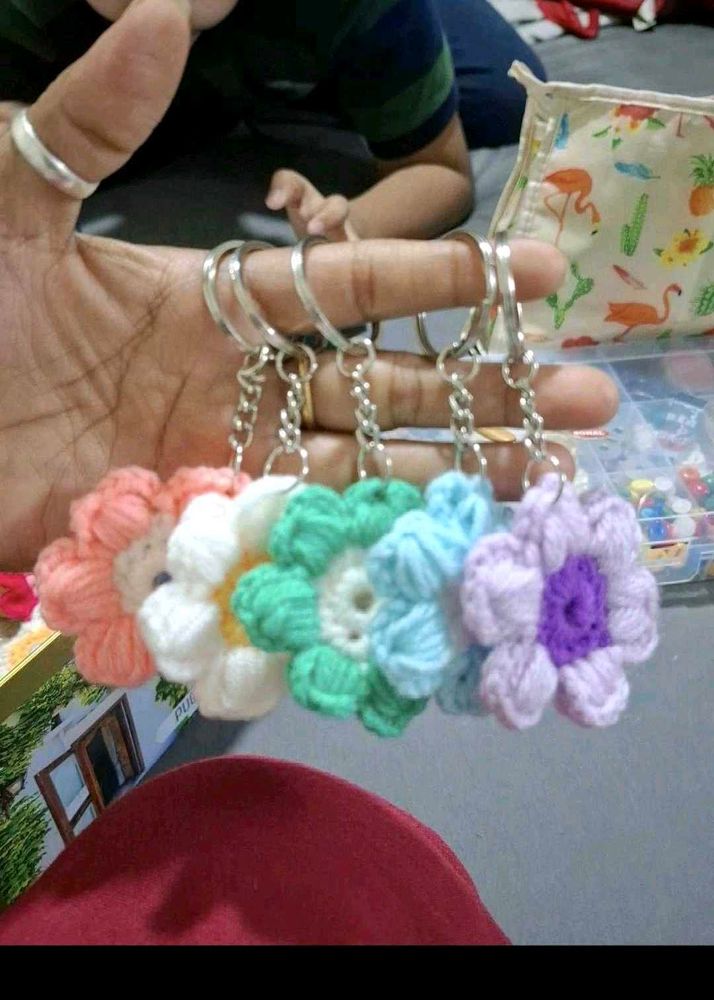Flower Keychains (Set of 5)