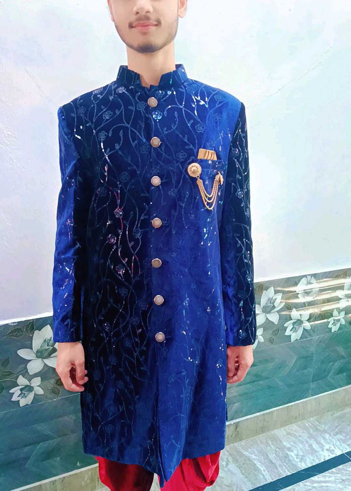 Blue 💙 Sherwani New Branded ,🎉💐
