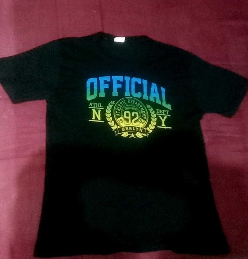 Black Graphic Print T-Shirt