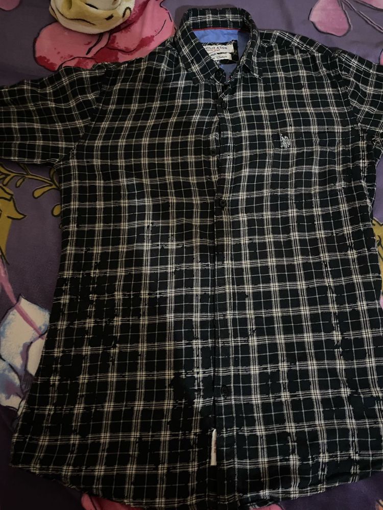 U.S Polo Checked Black And White