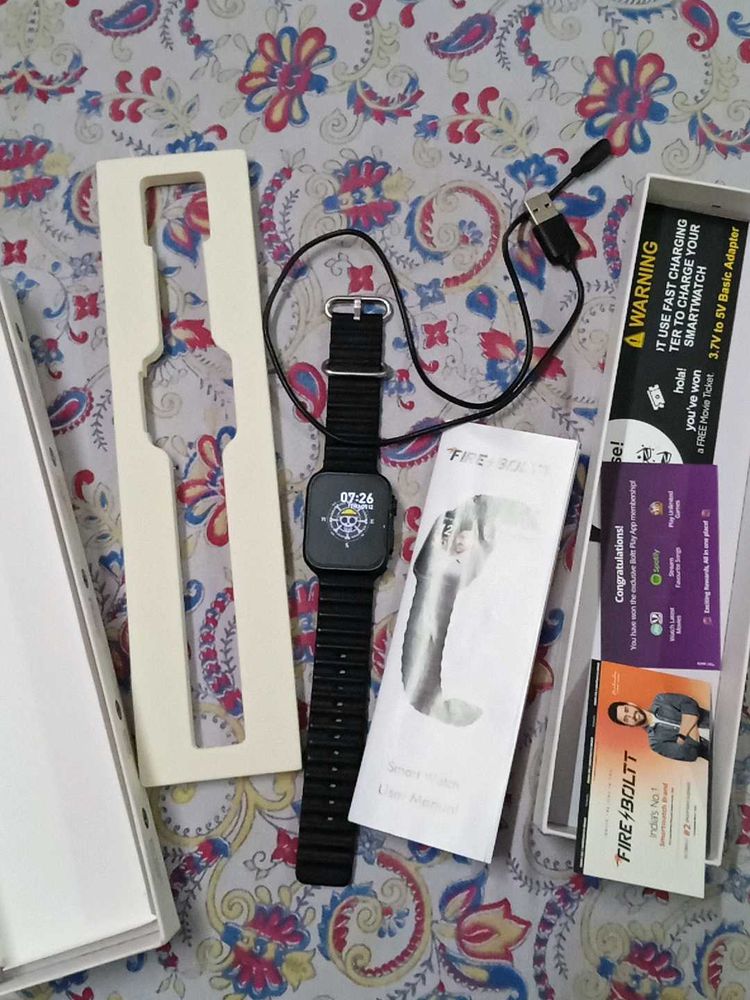 Fire Boltt Smartwatch Supernova Black Bluetooth