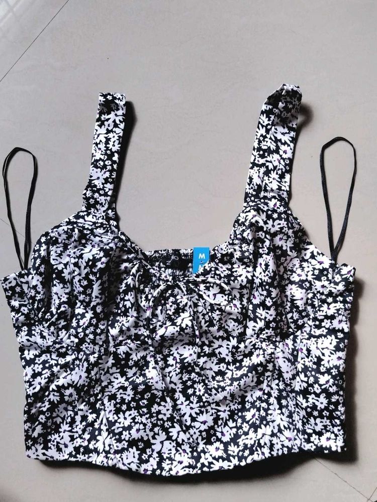 Floral Corset Crop Top