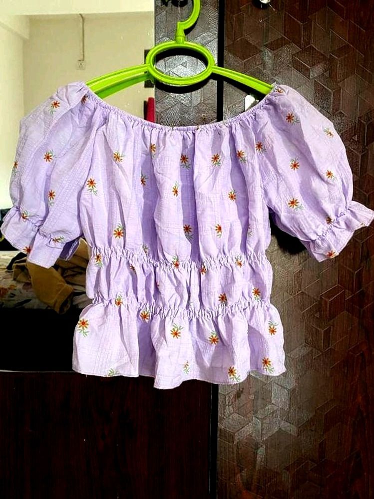 Lavender Crop Top