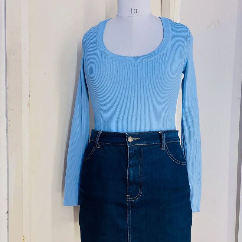 blue zara top