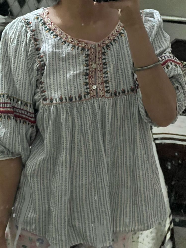 Desi White Frock