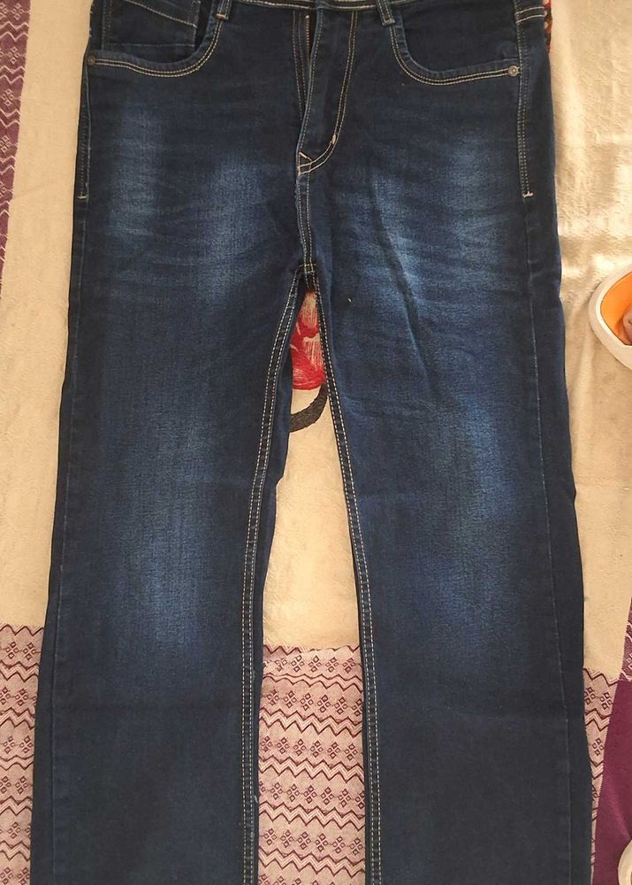 Dark Blue Denim Jeans