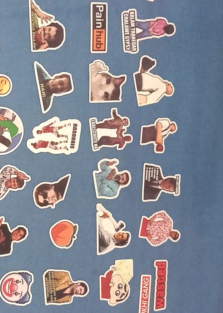 GAJJU MEMES STICKER Set Of 48 FOR MEME LOVER