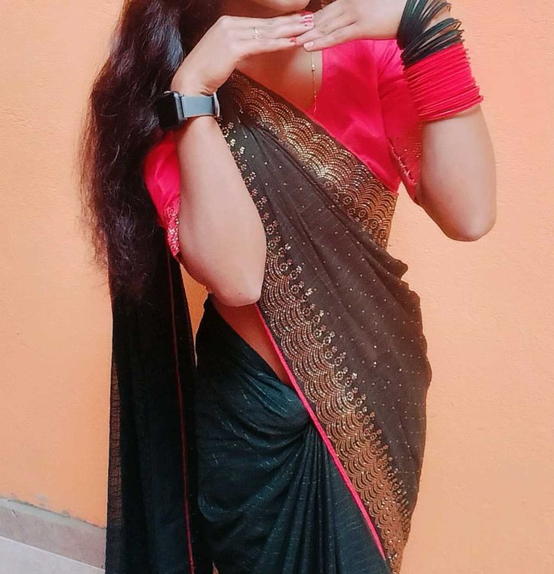 Full Work Green Saree