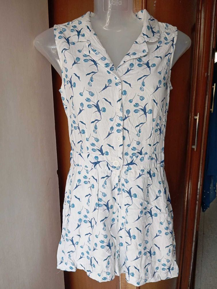 Floral White play suit