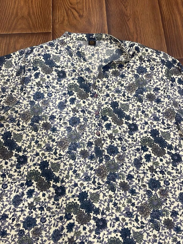 Floral Print Button-Up Shirt