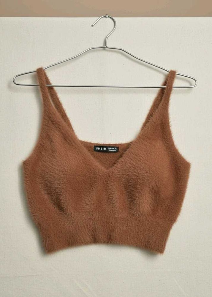 Fuzzy Knit Crop Top
