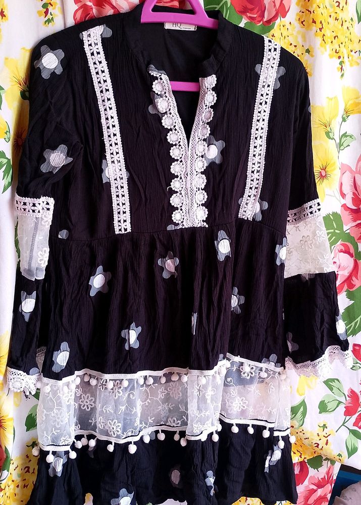 Sultry Black Net Top! ❤️