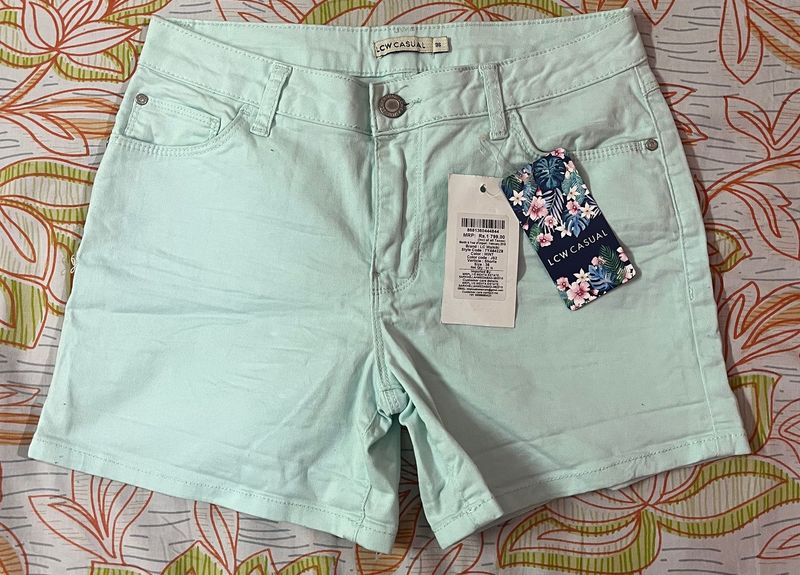 Mint Denim Shorts