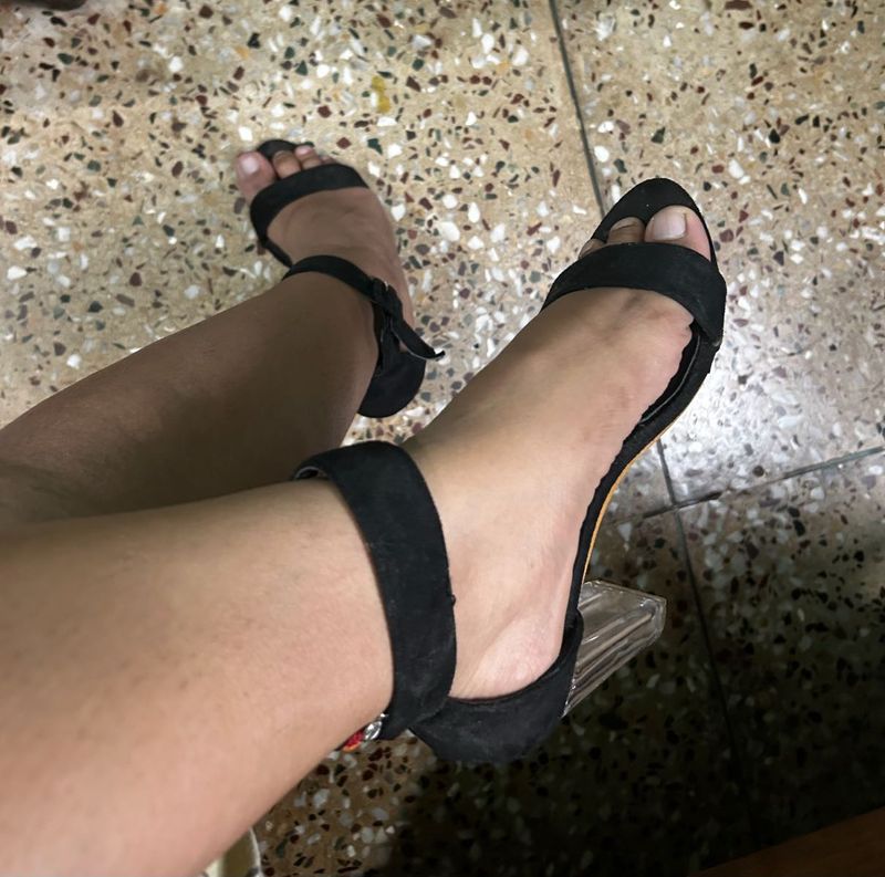 Black Heels with Ankle Strap