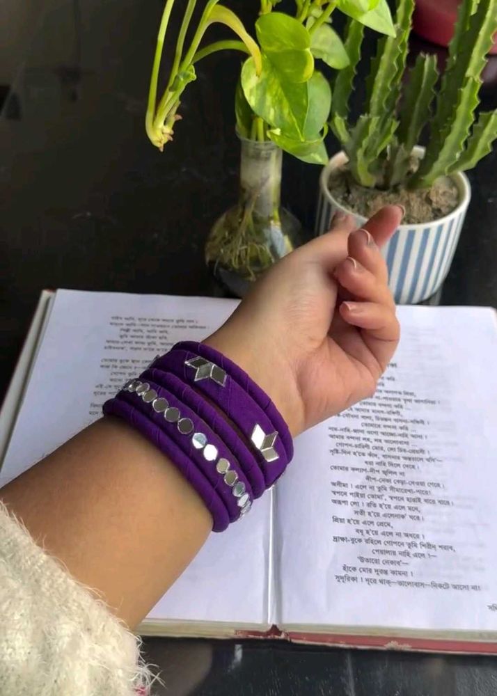 Purple Mirror Bangles 💜