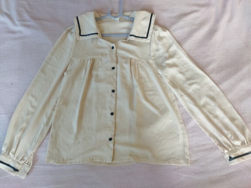 Korean Tops  sailor collar Bust-46cm height-54cm