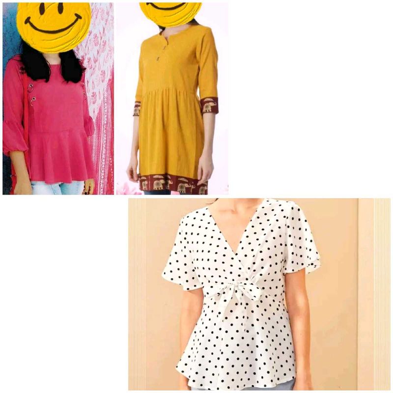 Combo Of 3 Fashionable Tops