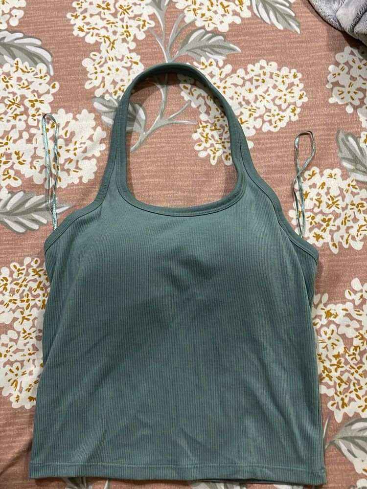 Green Halter Tank Top