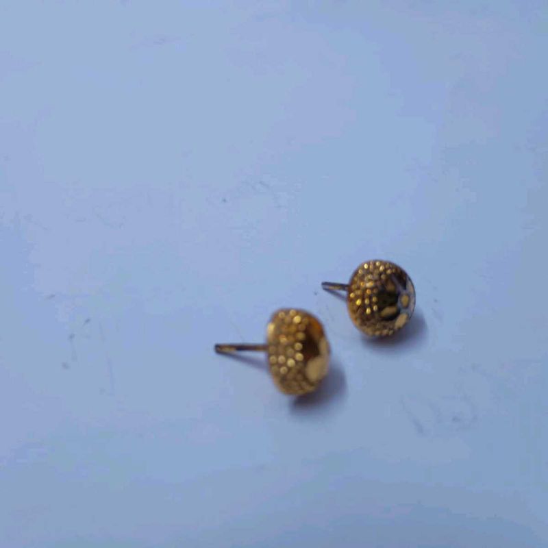 Golden Stud Earrings