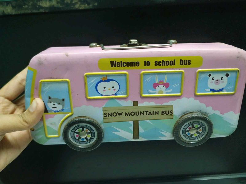 Cute School Bus Geometry Box