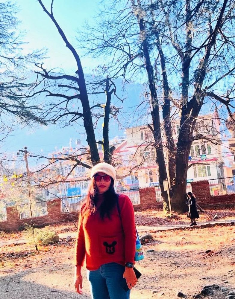 Red Knit Sweater with Detail