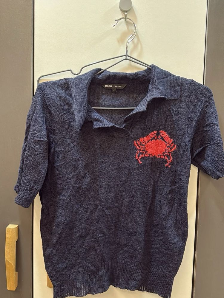 Cute Crab Polo Top Of Only