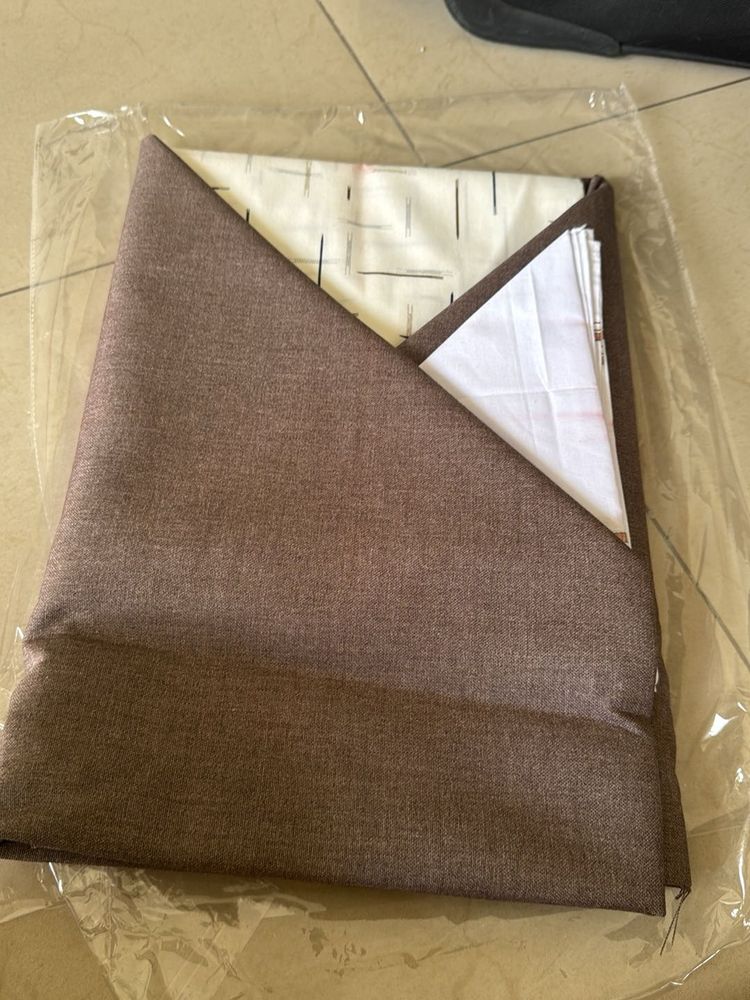 Brown &amp; White Patterned Fabric