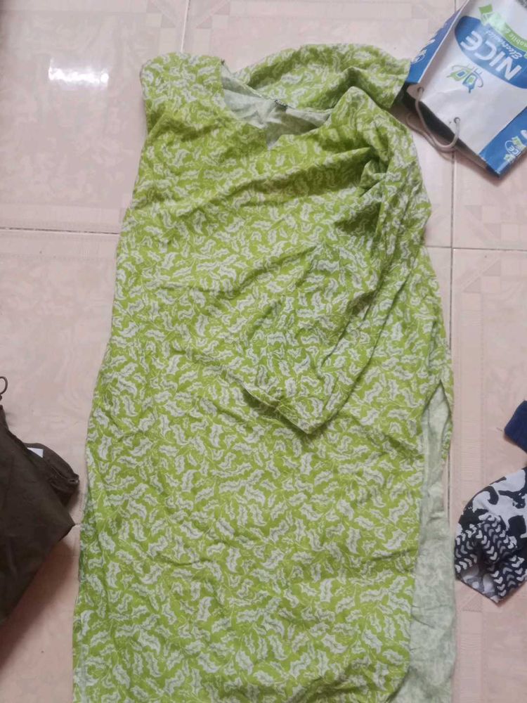 Green Patterned Kurti