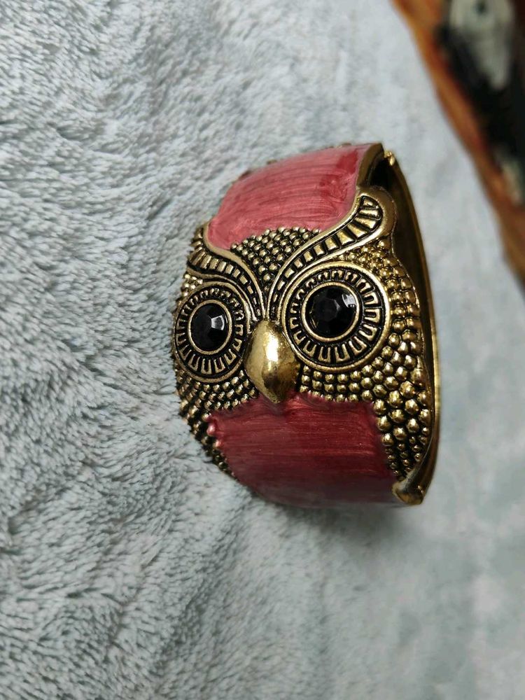 Adjustable Openable Owl Bangle Bracelet