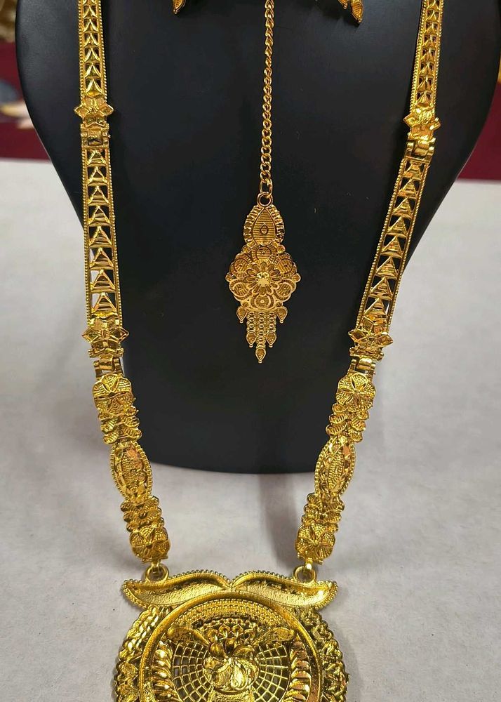 Jewellery Ranihar 3 in 1 Elegant Gold-Tone Necklac