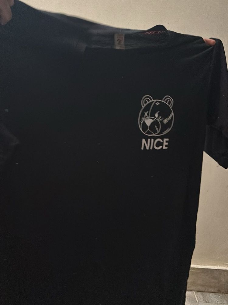Cool Black T-Shirt with Bear Design