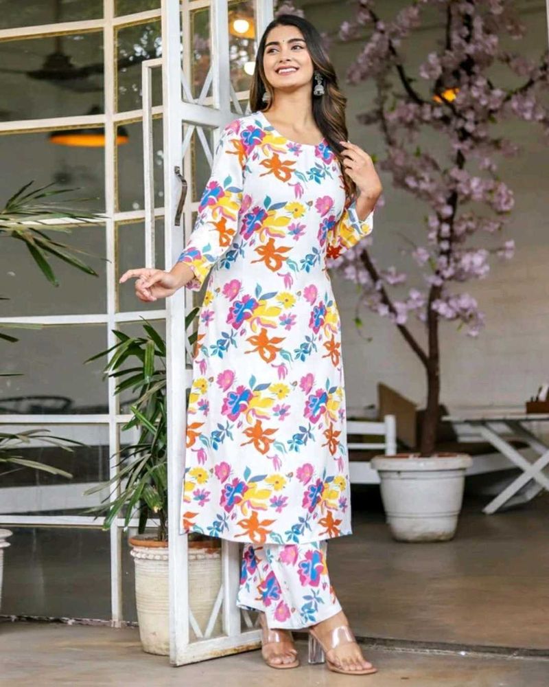 Floral Print Kurta Set