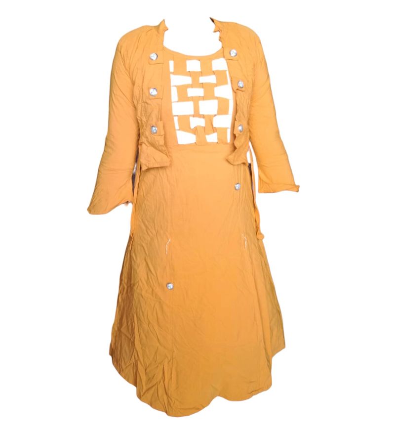 New Pattern Sacheble Yellow Kurti