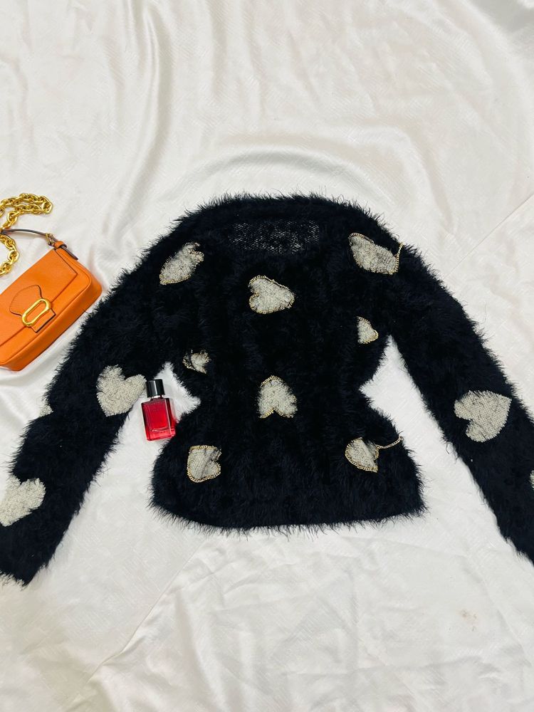Heart Pattern Sweater