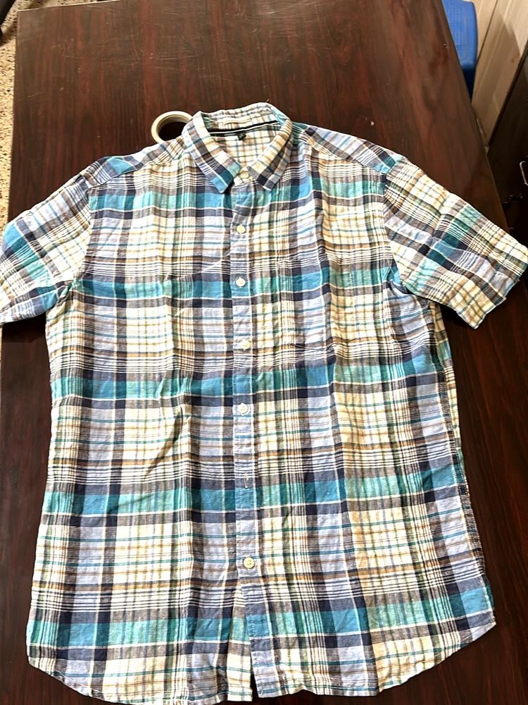UCB Linen Plaid Casual Shirt