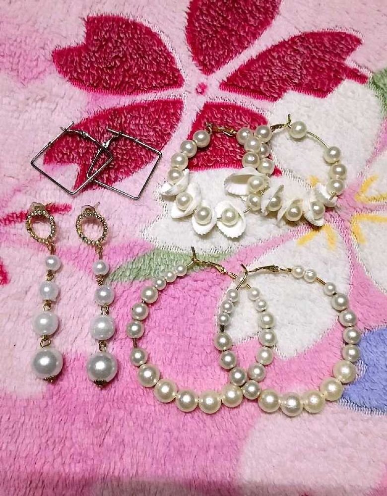 Pearl Earrings Combo - 4