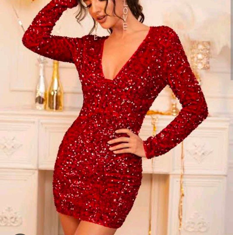 Shein Velvet Party Dress M