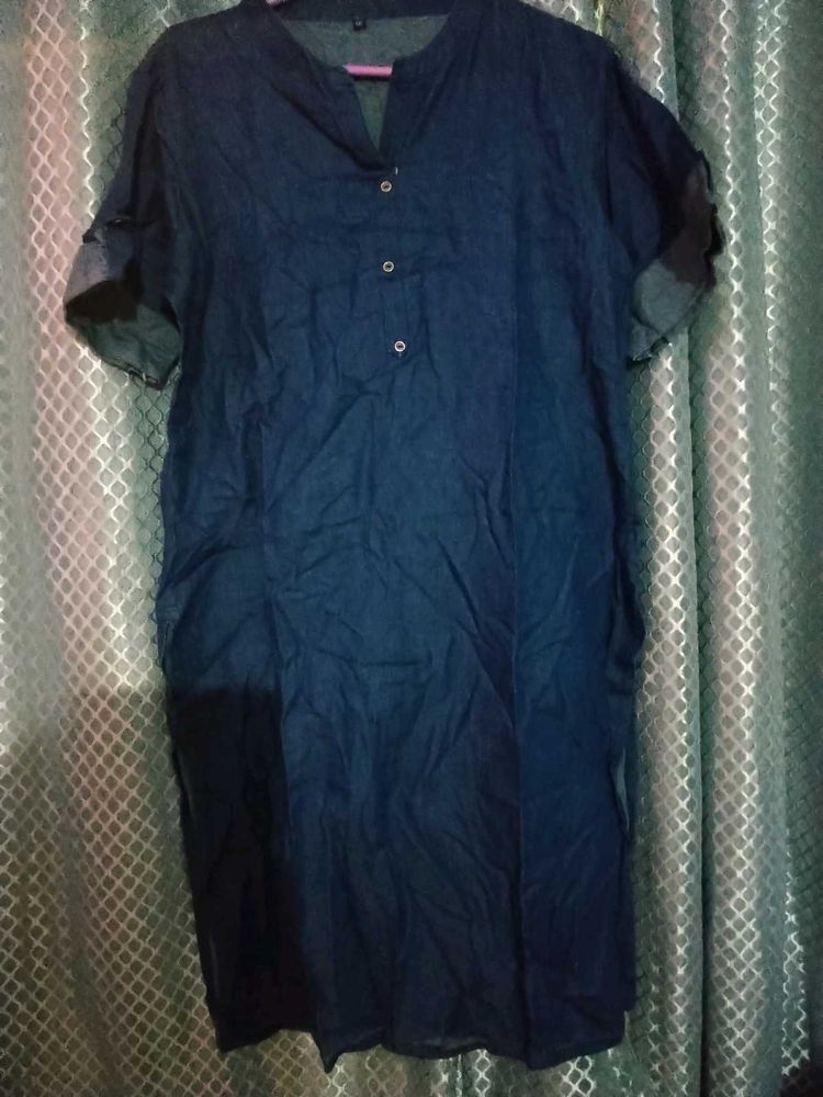 👗Denim Shirt Kurta👗