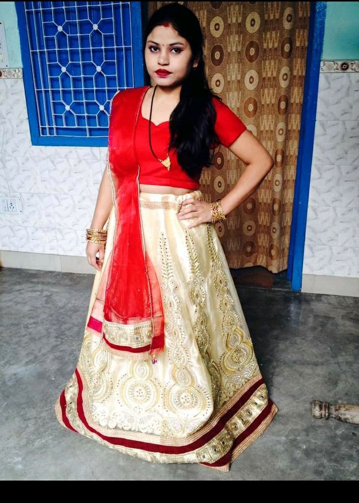 Golden Stitched Lehnga