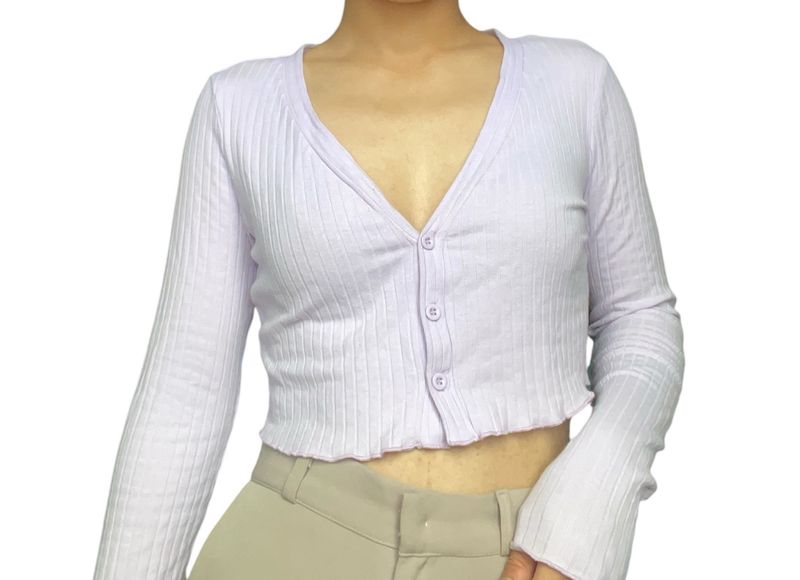 SHEIN Lavender Cropped Top