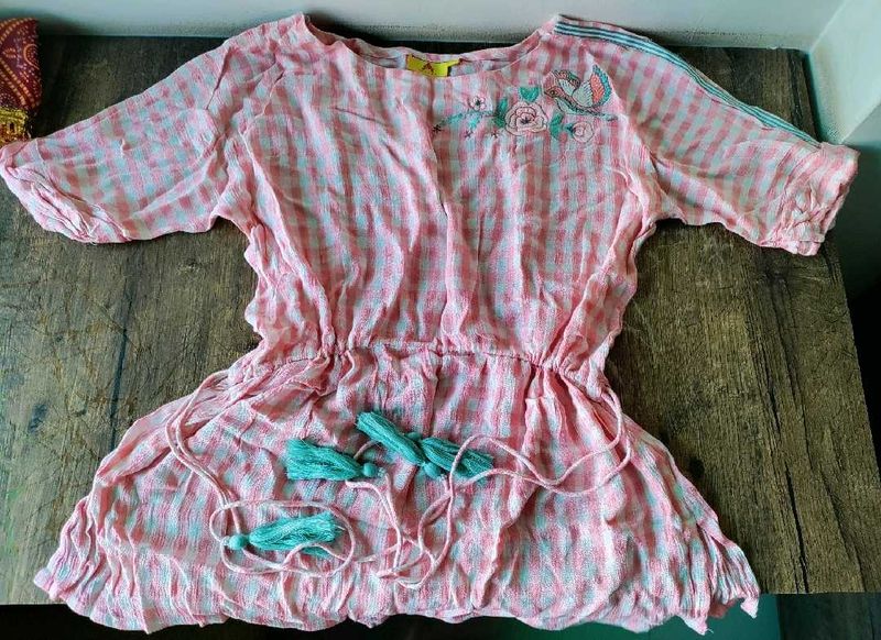 Pink Checked Top