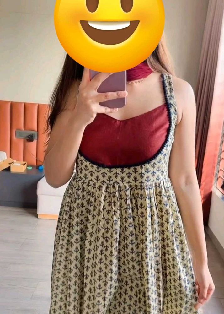 Floral Print Ethnic Dress