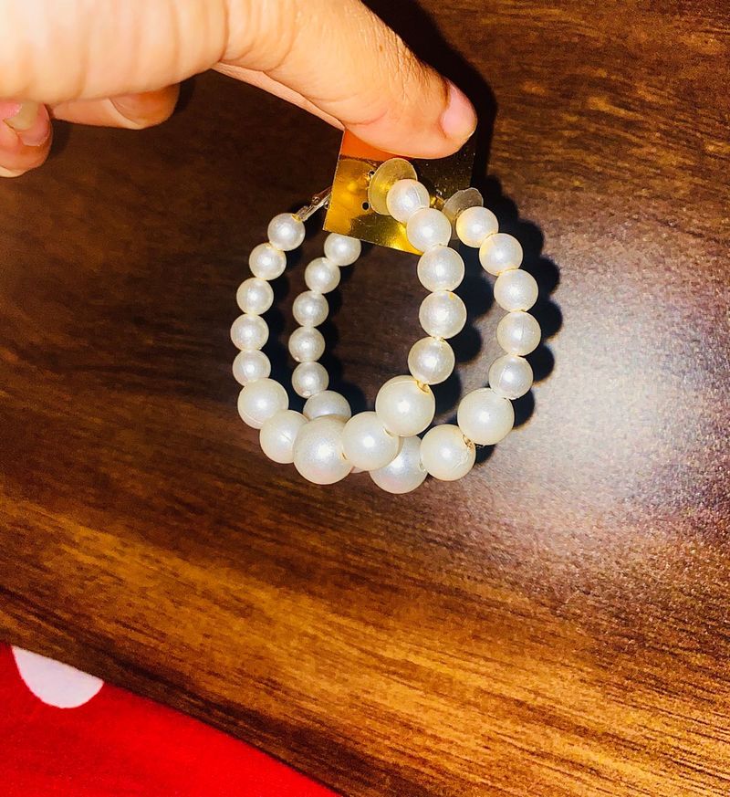 Pearl Hoop Earrings