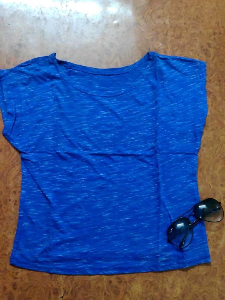 Blue Short Sleeve Top