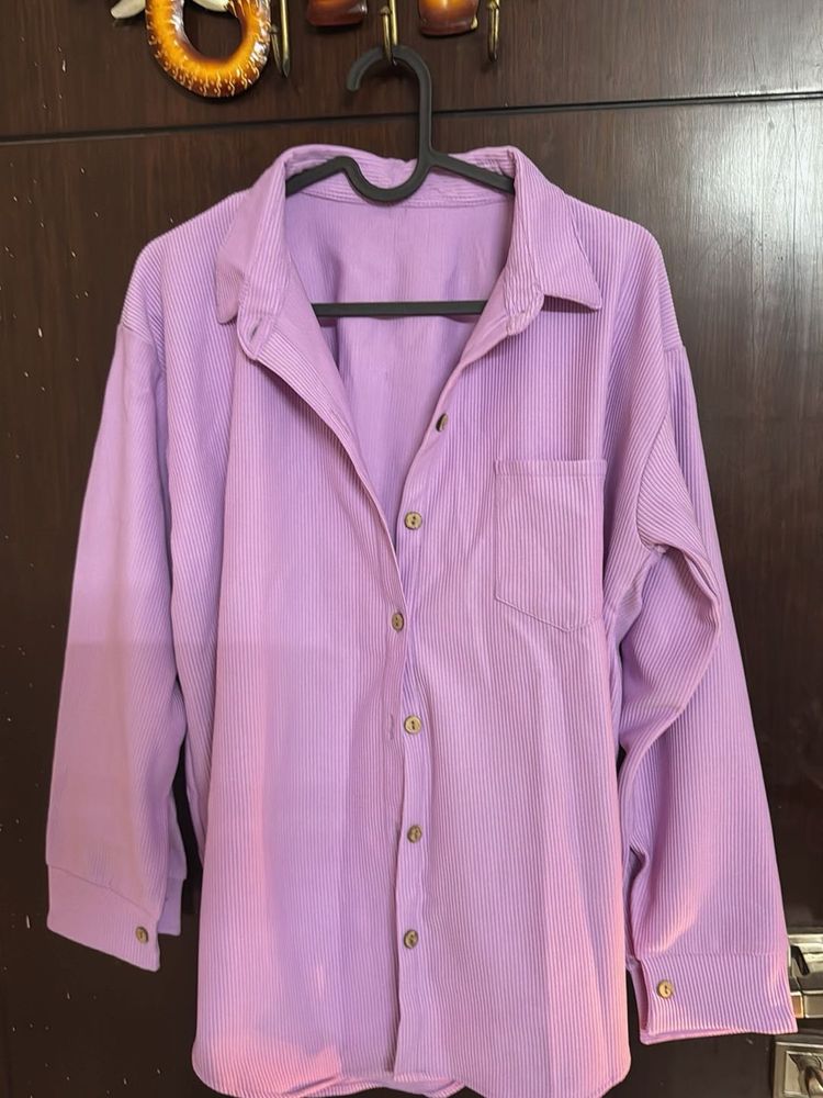 Lilac Corduroy Shirt