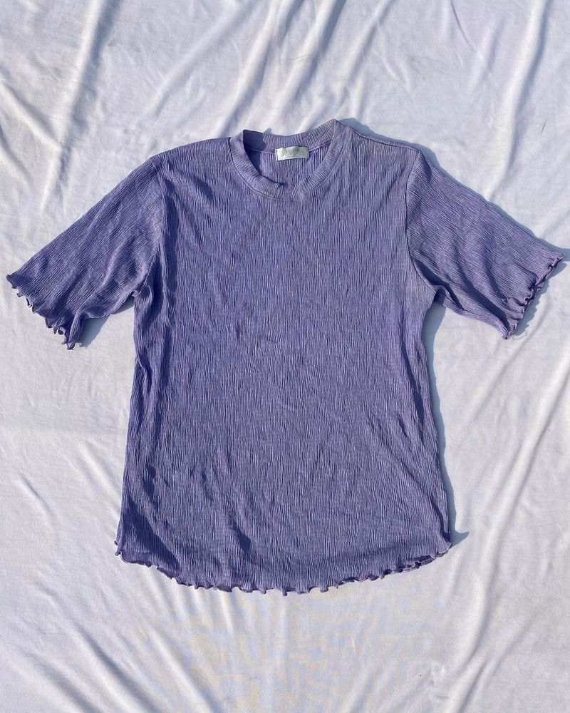 Lavender Sheer Casual Top