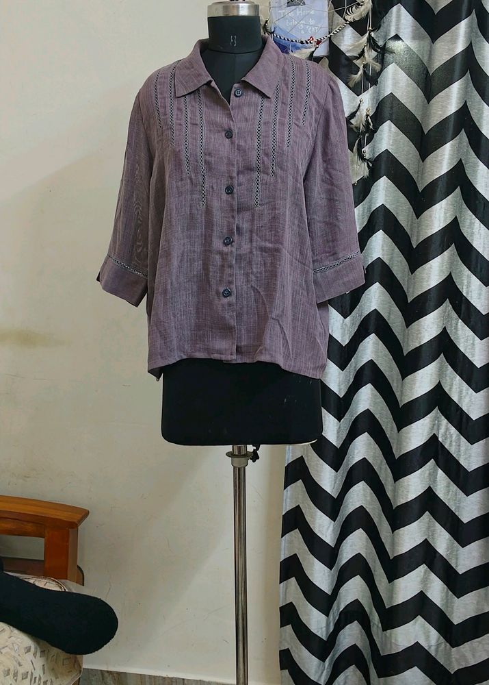 Plus Size Purple Shirt